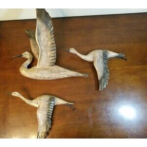 Reeds Migration Wood Wall Decor Louisana Inspired Geese Set of 3